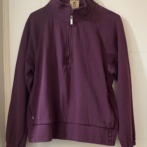 Calvin Klein Deep Purple Half-Zip Sweatshirt